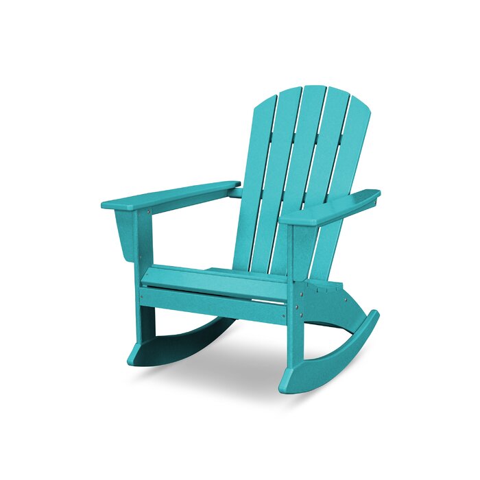 POLYWOOD Nautical Adirondack Rocking Chair Reviews Wayfair